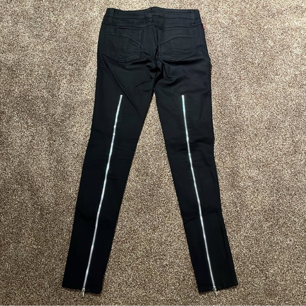 TRIPP NYC Zipper-Leg Skinny T-Back Jeans in Like New Condition - Punk AF
